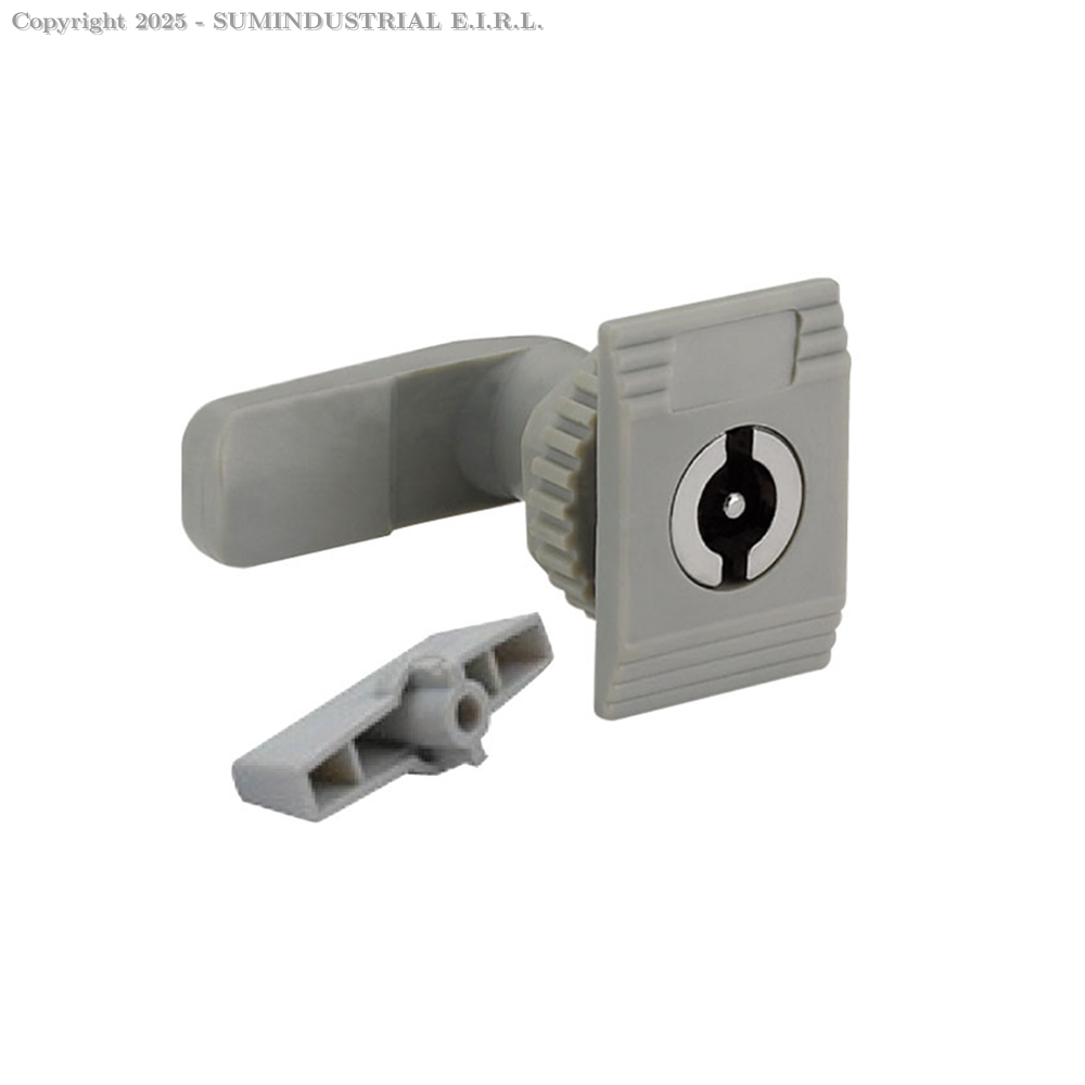 CHAPA CUADRADA NEGRA DE PVC PARA TABLERO ELÉCTRICO CON LLAVE UNIVERSAL