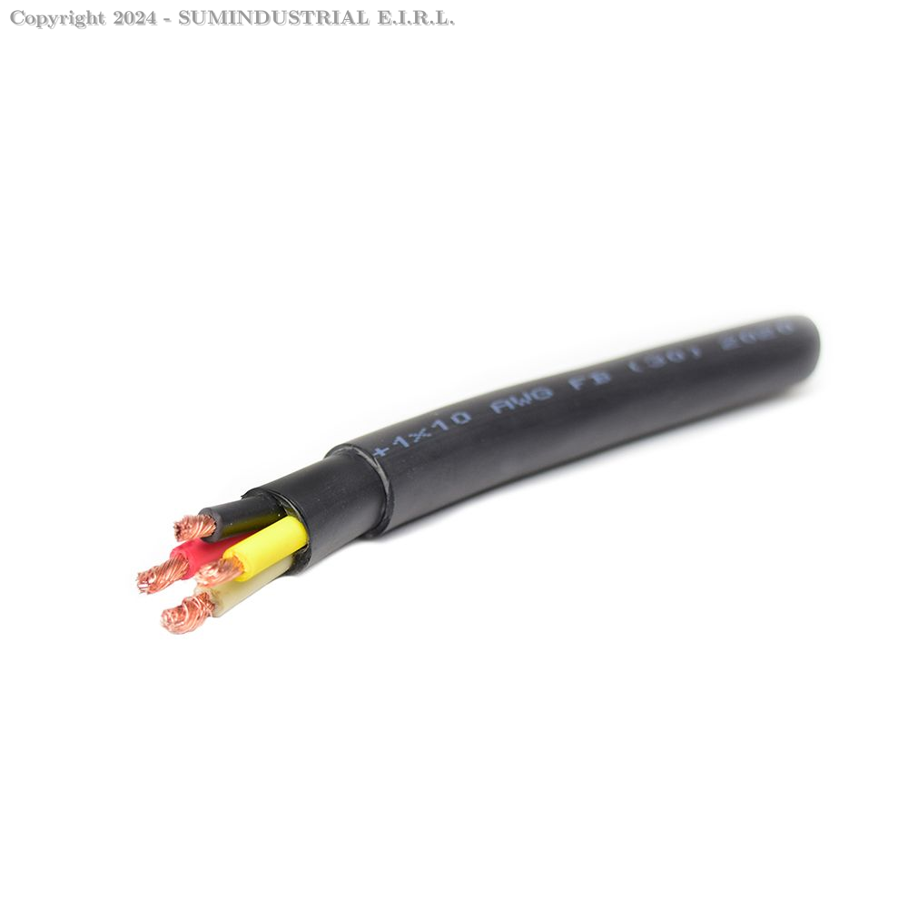 CABLE VULCANIZADO NPT 4X10AWG, 10000807, INDECO
