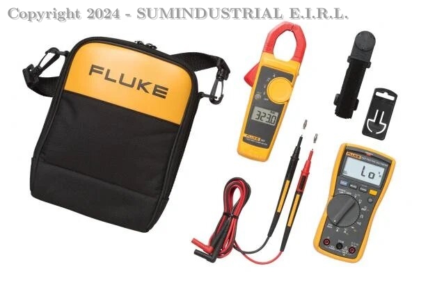 KIT COMBINADO DE MULTÍMETRO PARA ELECTRICISTAS FLUKE 117/323 KIT