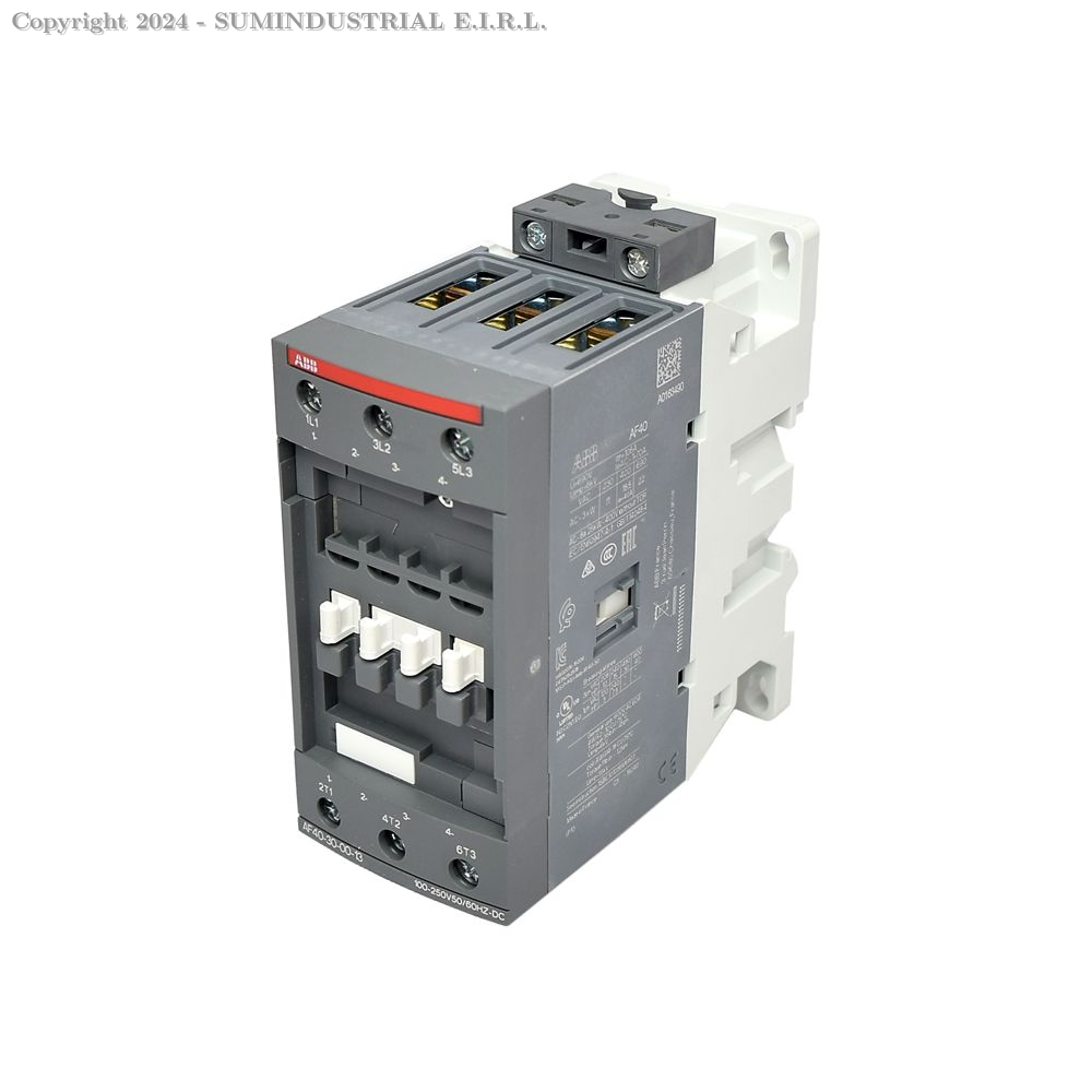 CONTACTOR 53A(AC3) 100A(AC1) 690V 3P S/C 100-250VAC/DC, MOD AF52-30-00-13, ABB CONTROL