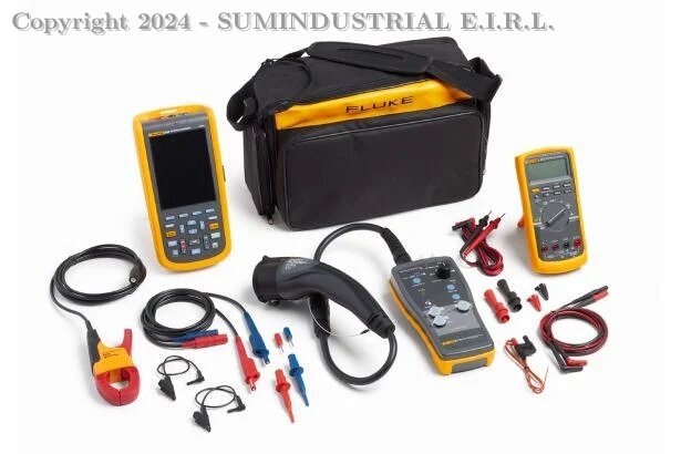 KIT DE INSTRUMENTOS EMOBILITY DE FLUKE CON ADAPTADOR DE PRUEBA FEV100, SCOPEMETER® 125B, MULTÍMETRO DE 87V Y CABLES DE PRUEBA FLUKE-FEV100/TY1 KIT2