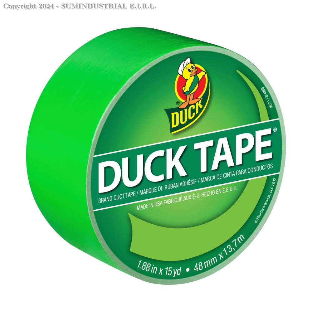 DUCK TAPE VERDE NEÓN 1.88 IN X 15 YD