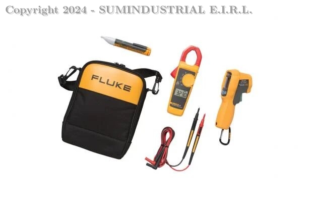 KIT TERMÓMETRO IR, PINZA AMPERIMÉTRICA Y DETECTOR DE VOLTAJE FLUKE 62 MAX+/323/1AC