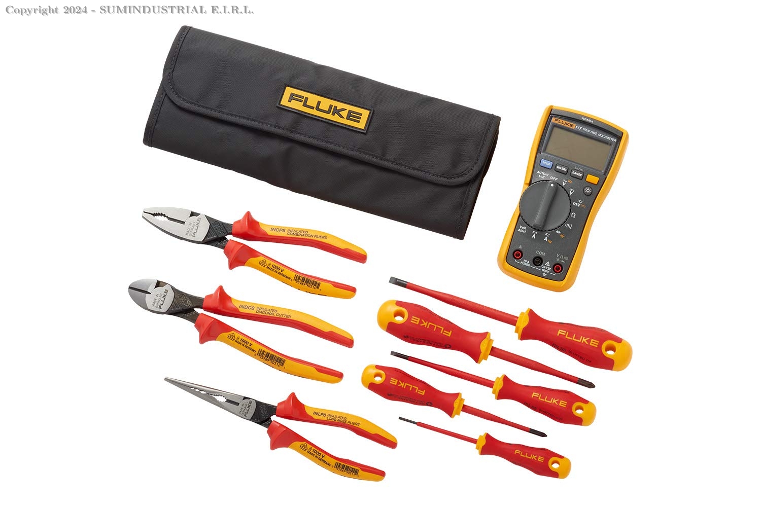 KIT BÁSICO DE MULTÍMETRO FLUKE 117 CON HERRAMIENTAS DE MANO AISLADAS FLUKE IB117K