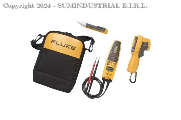KIT CON TERMÓMETRO IR, COMPROBADOR DE CONTINUIDAD DE VOLTAJE T+PRO Y DETECTOR DE VOLTAJE FLUKE 62 MAX+/T+PRO/1AC/C115 SOFTCASE