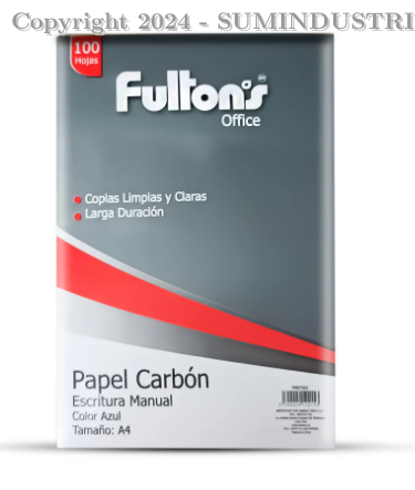 PAPEL CARBON FLTONS A4 AZUL